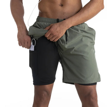 2 in 1 Quick Dry Running Shorts