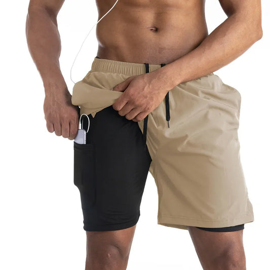 2 in 1 Quick Dry Running Shorts