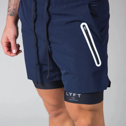 Men 2 in 1 Running Shorts