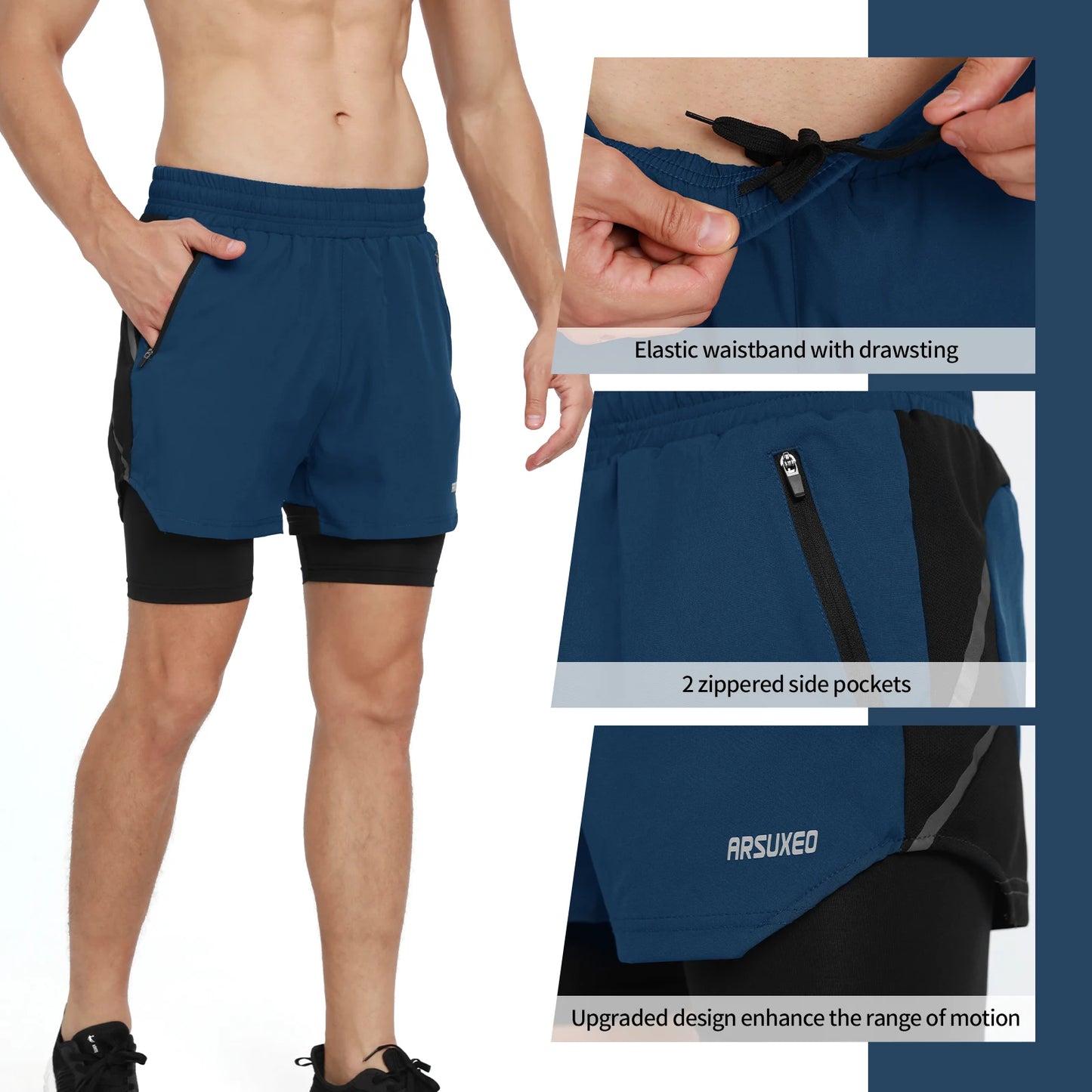 Athletic Training Exercise Jogging Sports Shorts