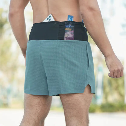 2 In 1 Quick Dry Multi-Pocket Gym Sport Shorts