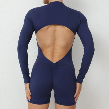 Seamless Yoga Zipper Jumpsuits