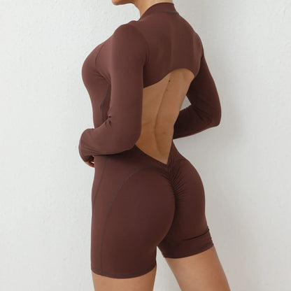 Seamless Yoga Zipper Jumpsuits