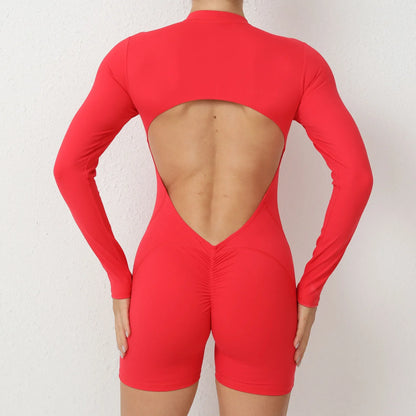 Seamless Yoga Zipper Jumpsuits